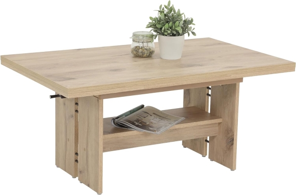 Couchtisch Felix Dekor Viking Oak | ausziehbar + höhenverstellbar